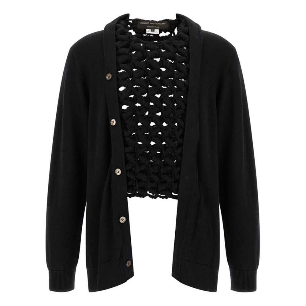Comme Des Garçons Black Wool Men's Cardigan